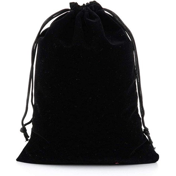 Small Gift Velvet Bags Sets HRX Package 20pcs Velvet Drawstring Bags, 4.7 X 7 inches Velvet Pouches for Jewelry Gift Packaging (Black)