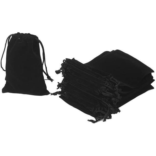 Small Gift Velvet Bags Sets HRX Package 20pcs Velvet Drawstring Bags, 4.7 X 7 inches Velvet Pouches for Jewelry Gift Packaging (Black)